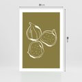 Plakat bez ramy 21x30 - Podróżne Barwy - figi, minimalistyczny styl