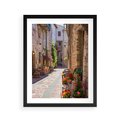 Plakat w ramie 40x50 - Malownicze Zakątki Miasta - uliczka, perspektywa - rama czarna