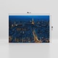 Obraz na płótnie 70x50 - Nocne impresje Paryża we Francji - Francja, Paryż
