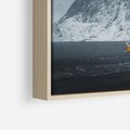Obraz w ramie 80x120 - Skandynawski pejzaż - skadynawski, pejzaż - rama drewno
