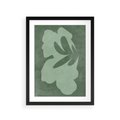 Plakat w ramie 30x40 - Kształty Zieleni - abstrakcyjny kształt, zielony plakat - rama czarna