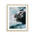 Plakat w ramie 40x50 - Siła Natury - morze, skały - rama drewno