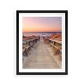 Plakat w ramie 40x50 - Spacer Wśród Przyboju - dróżka, morze - rama czarna