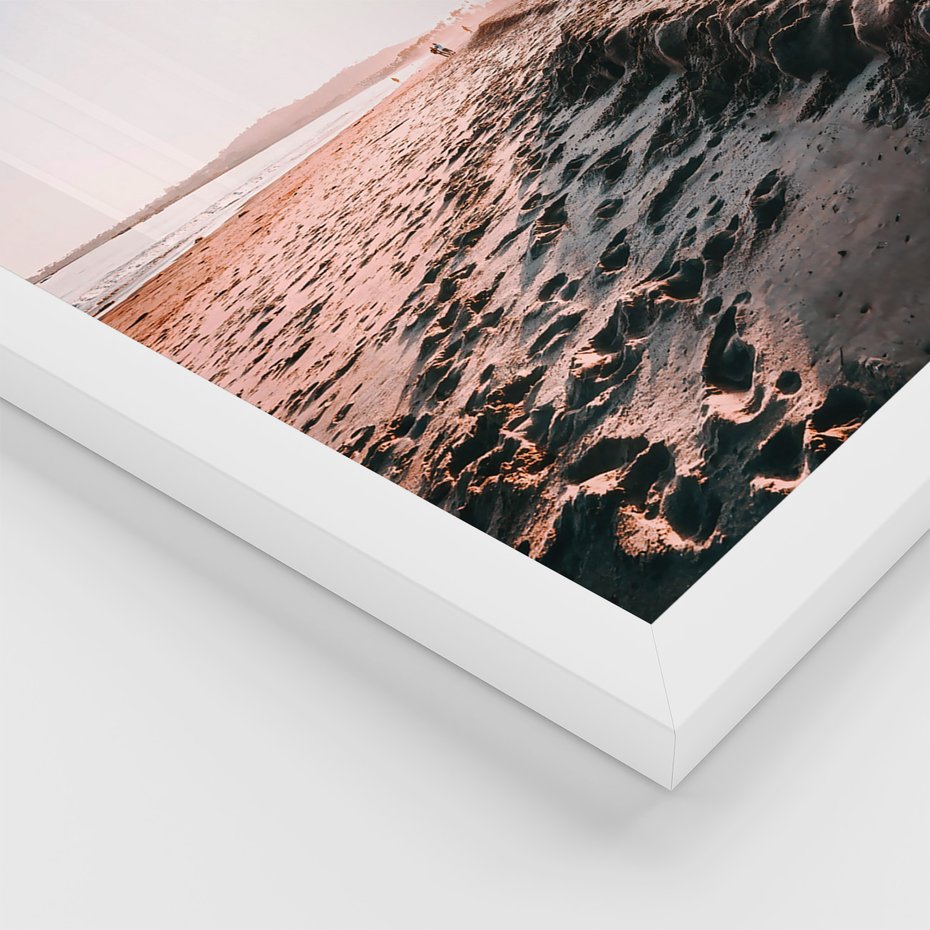 Zestaw obrazy w ramie 30x40 galeria - Plaża, morze, wakacje, podróż - rama biała