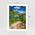 Plakat bez ramy 30x40 - Jezioro górskie: harmonia natury - jezioro, góry