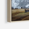 Obraz w ramie 80x80 - Odkryj Ich Urok - góry, skandynawia - rama drewno