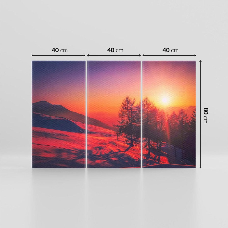 Obraz na płótnie 120x80 - Uroki zimowego krajobrazu - śnieg, zima