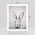 Plakat bez ramy 40x50 - Szkicowany królik w grafice - szkic, królik