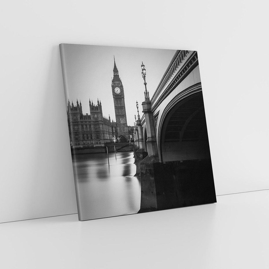 Obraz na płótnie 60x60 - Majestatyczny Big Ben w Londynie - Londyn, most