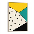 Obraz w ramie 70x100 - Wesołe Geometryczne Kształty - geometryczne kształty, abstrakcja - rama drewno