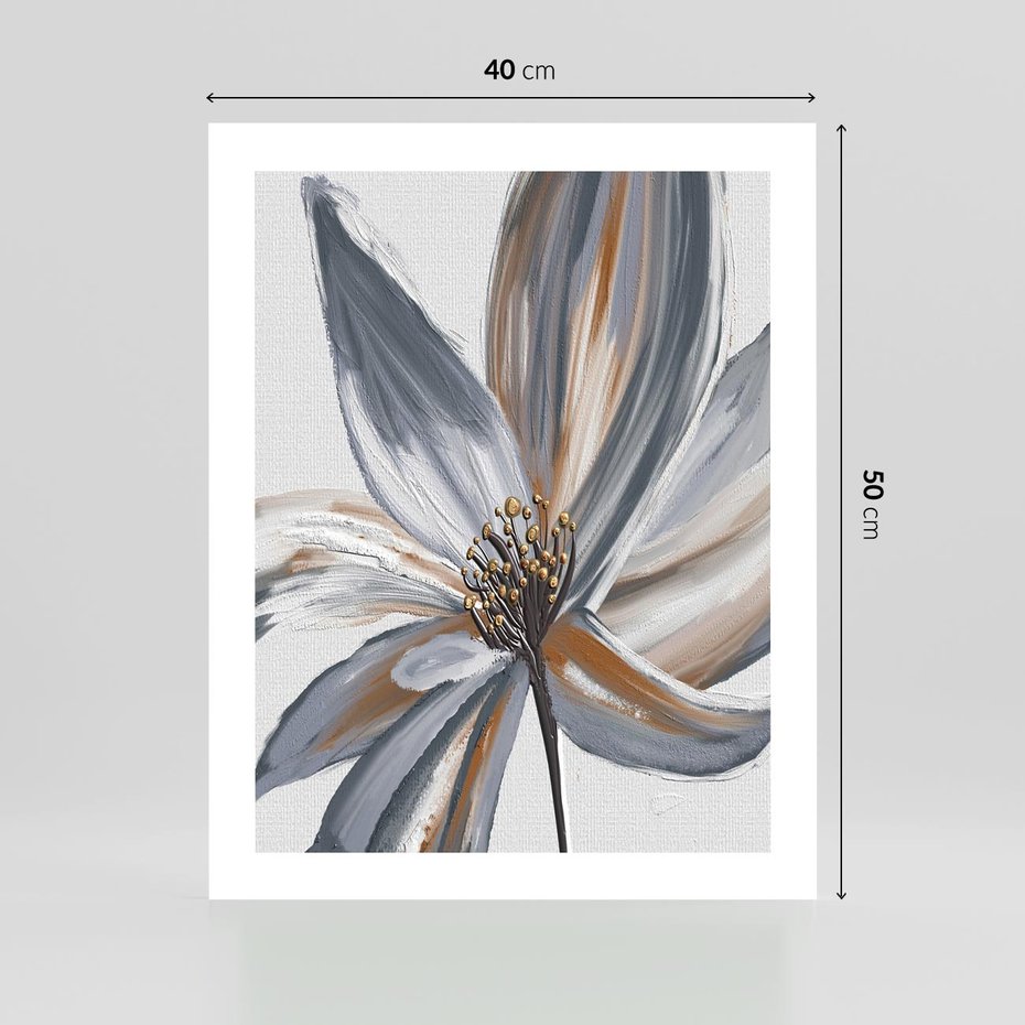 Plakat bez ramy 40x50 - Olejne kwiaty - wyraz emocji - kwiaty, malowane