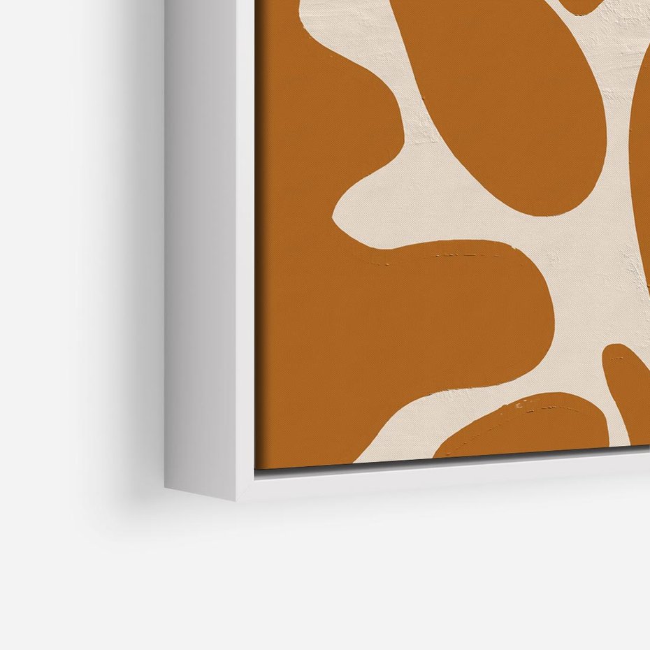 Obraz w ramie 80x80 - Wnętrza Akwarelowej Wyobraźni - abstrakcyjny obraz, plakat - rama biała