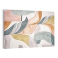 Obraz na płótnie 70x50 - Beżowe Akwarele - pastelowe akwarele, kształty