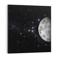 Obraz na płótnie 30x30 - spotkanie z gwiazdami - księżyc, gwiazdy