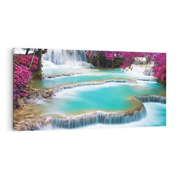 Obraz na płótnie 120x60 - Tajlandzki Wodospad: Moc Natury - Tajlandia, wodospad