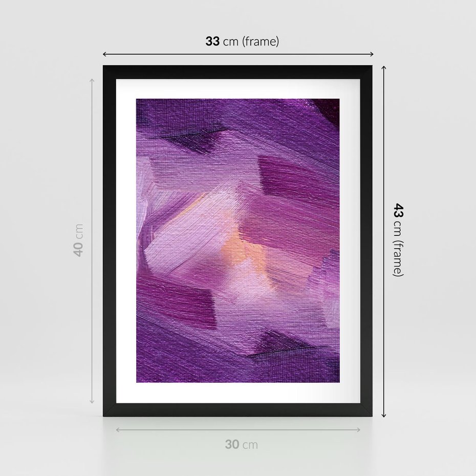 Plakat w ramie 30x40 - Abstrakcyjna gra kolorów - abstrakcja, akwarela - rama czarna