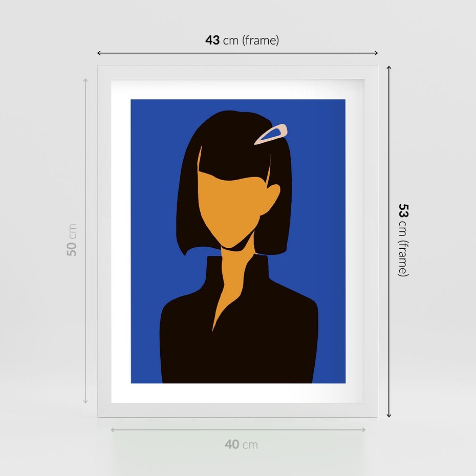 Plakat w ramie 40x50 - Energetyczne Zestawienie - sztuka nowoczesna, plakat - rama biała