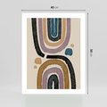 Plakat bez ramy 40x50 - Taniec Przenikających Kształtów - abstrakcyjne tęcze, kompozycja