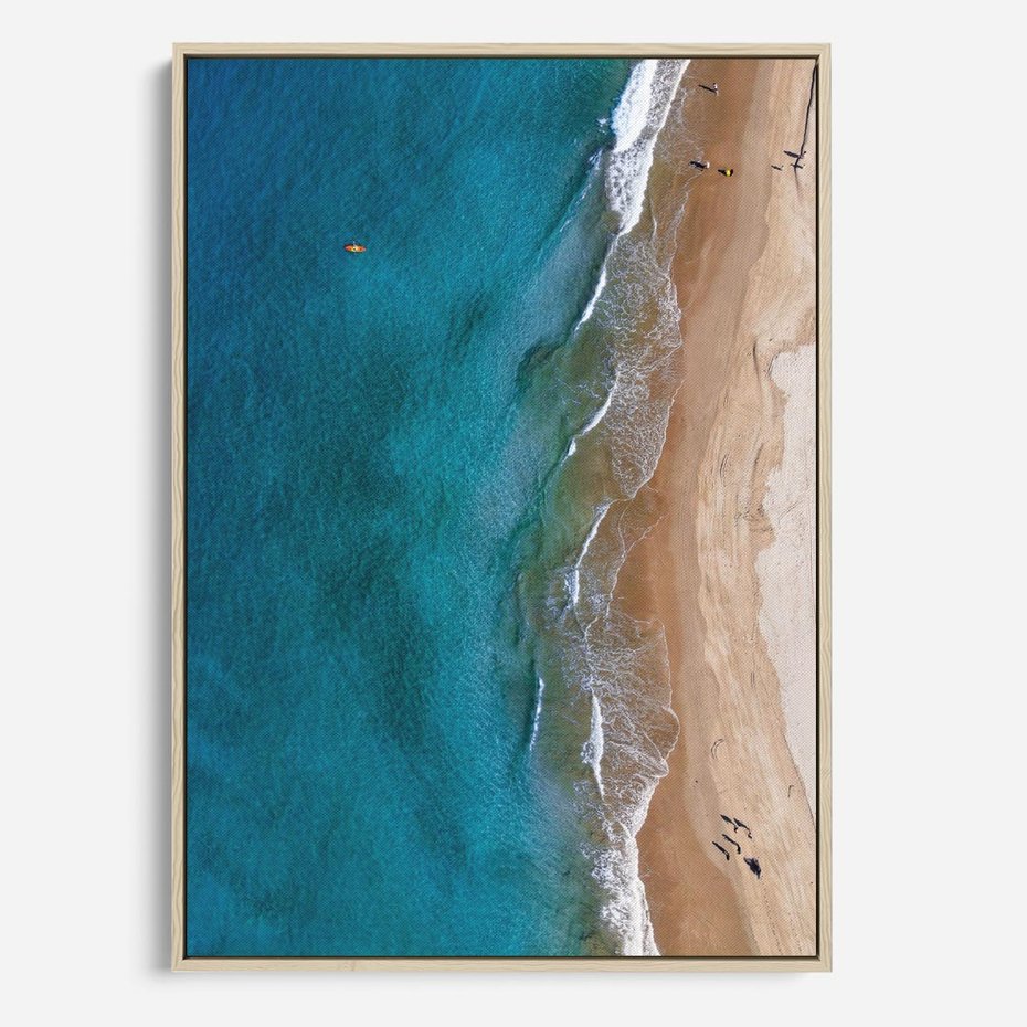 Obraz w ramie 70x100 - Spokój nad morzem - morze, plaża - rama drewno