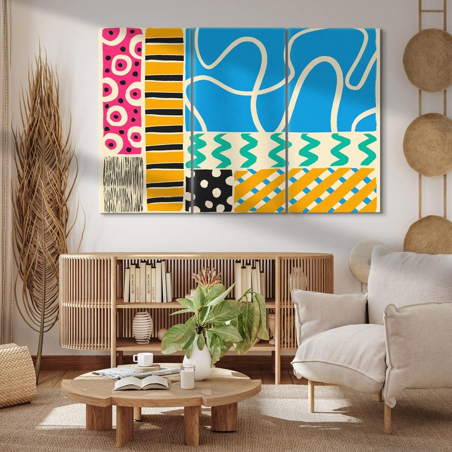 Obraz na płótnie 120x80 - Etno Boho - etno ornamenty, boho klimat