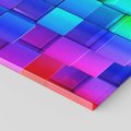 Obraz na płótnie 80x120 - Mozaika Abstrakcji: Trójwymiarowe Kompozycje - abstrakcja, 3d