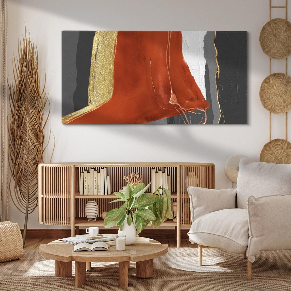 Obraz na płótnie 100x50 - Abstrakcyjna impresja - abstrakcja, nowoczesny