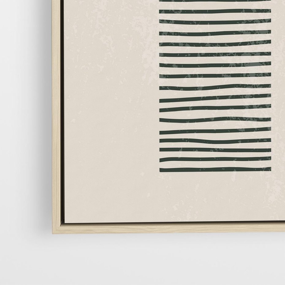 Obraz w ramie 80x80 - Przenikająca Kreatywność - nowoczesna sztuka, minimalizm - rama drewno