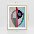 Plakat w ramie 40x50 - Wibracje Kolorów Marzeń - abstrakcyjne dziwne kształty, olejny obraz - rama drewno