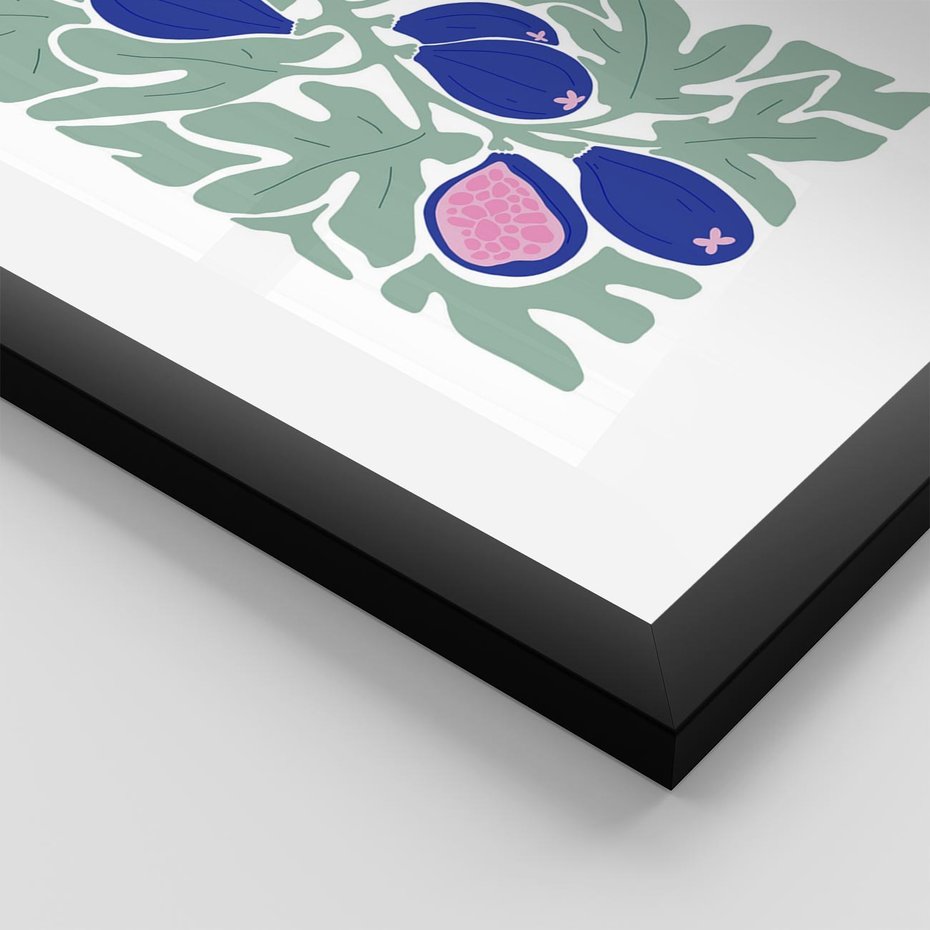 Plakat w ramie 30x40 - Figi Fioletu - figi, sztuka nowoczesna - rama czarna