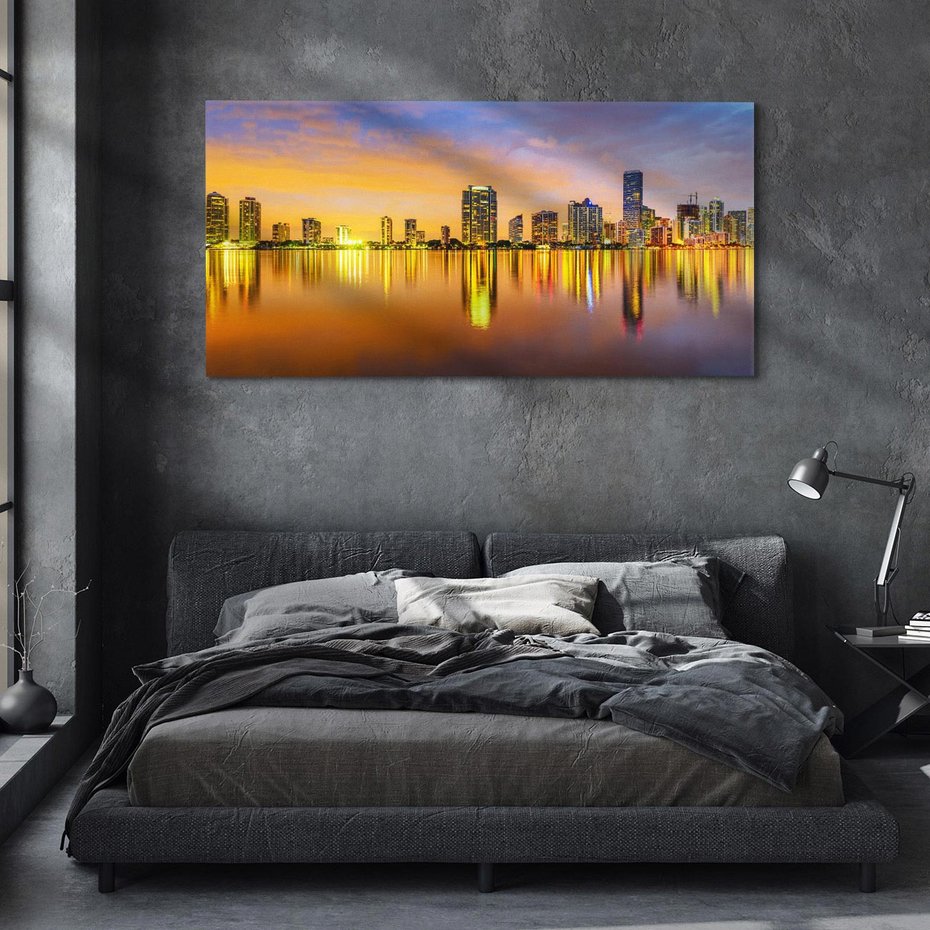 Obraz na płótnie 100x50 - miasto świateł - Miami, Floryda