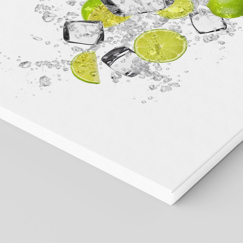 Obraz na płótnie 120x60 - Rześkość i smak - limonki, lód