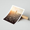 Plakat bez ramy 21x30 - Nowojorska Skyline - Manhattan, Nowy Jork