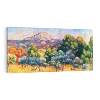 Obraz na płótnie 140x70 - Montagne Sainte-Victoire (Paysage) (1889), Pierre-Auguste Renoir - Reprodukcja - reprodukcja, obraz na płótnie