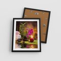 Plakat w ramie 40x50 - Światło Świecących Kwiatów w Spa - spa, świaca - rama czarna
