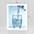 Plakat bez ramy 40x50 - Chłodząca szklanka wody - szklanka, wody