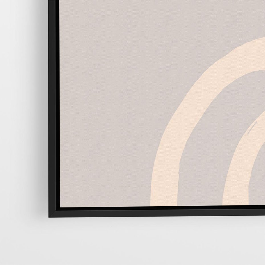 Obraz w ramie 50x50 - Wystylizowana Rewolucja - minimalistyczny obraz, nowoczesny - rama czarna