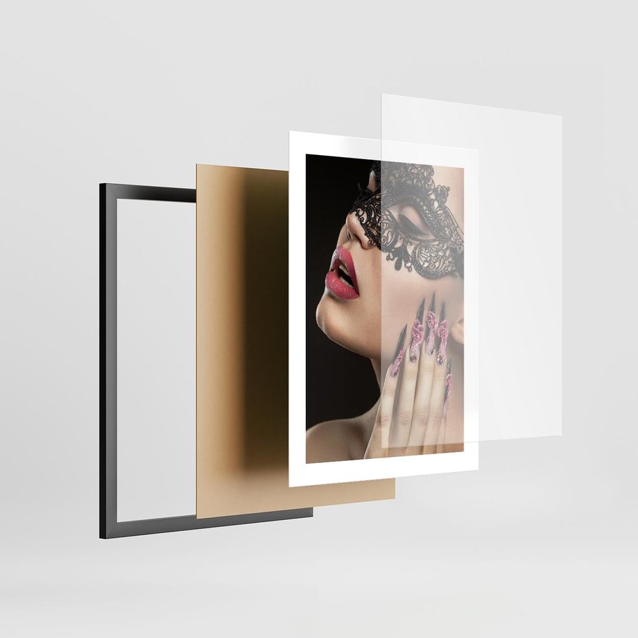 Plakat w ramie 30x40 - Piękno na tipsach - beauty, manicure - rama czarna