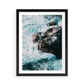 Plakat w ramie 50x70 - Siła Natury - morze, skały - rama czarna