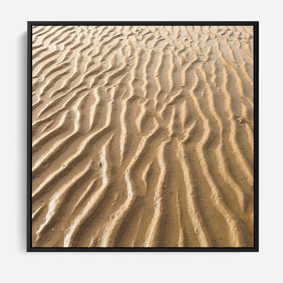 Obraz w ramie 50x50 - Piasek i Nieskończoność - pustynia, piasek - rama czarna