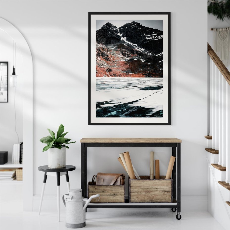 Plakat bez ramy 21x30 - Śnieżna Opowieść - górski krajobraz, zima w górach