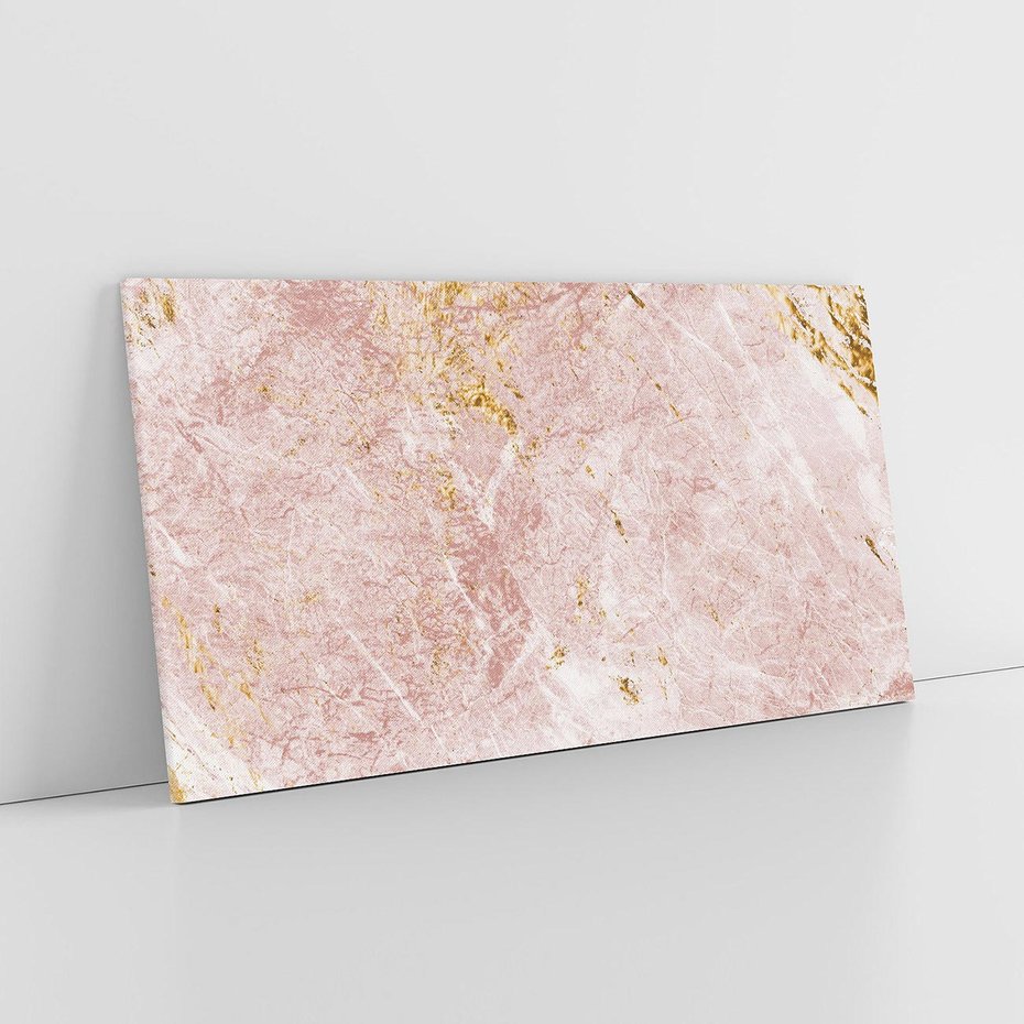 Obraz na płótnie 140x70 - Wyjątkowa Stylizacja - marmur, złoto