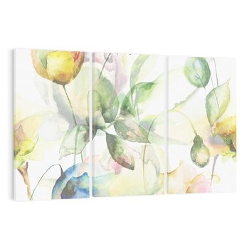 Obraz na płótnie 120x80 - Delikatne Kolory - akwarelowe, kwiaty