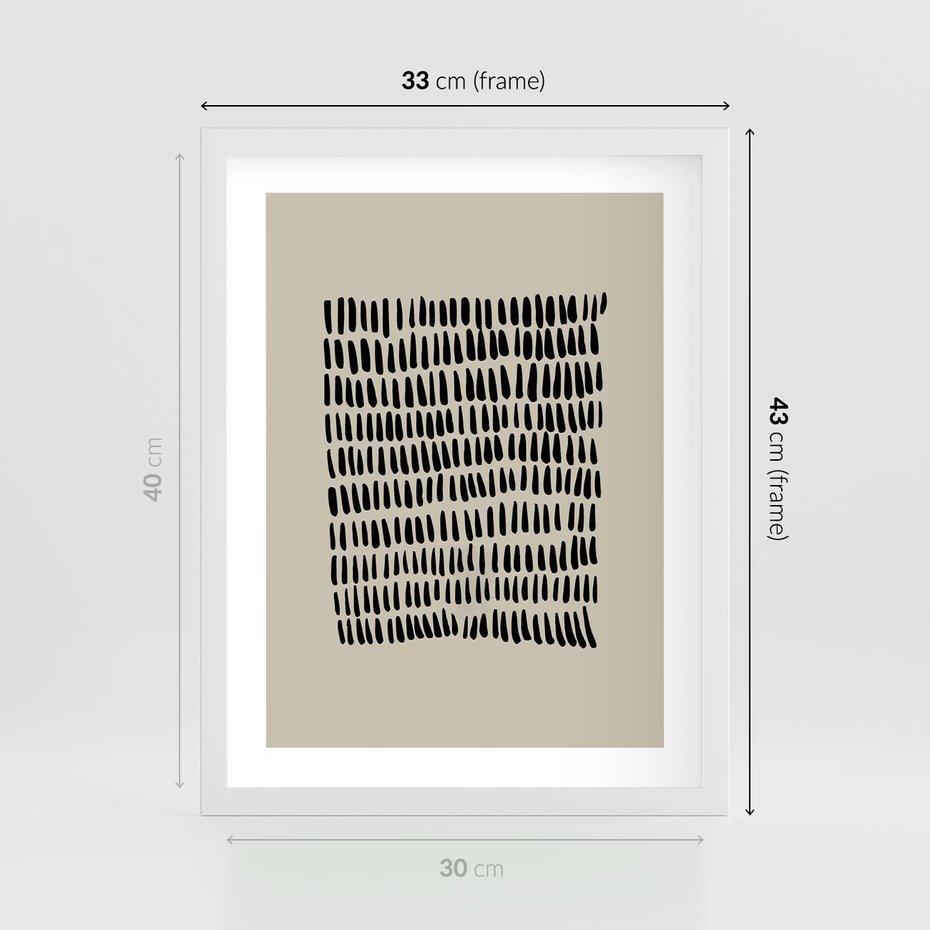 Plakat w ramie 30x40 - Echa Zapomnianych Wymiarów - nowoczesna sztuka, plakat - rama biała