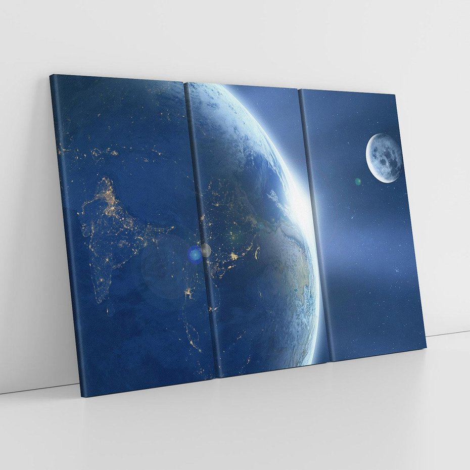 Obraz na płótnie 120x80 - Spotkanie księżyca i Ziemi - księżyc, ziemia