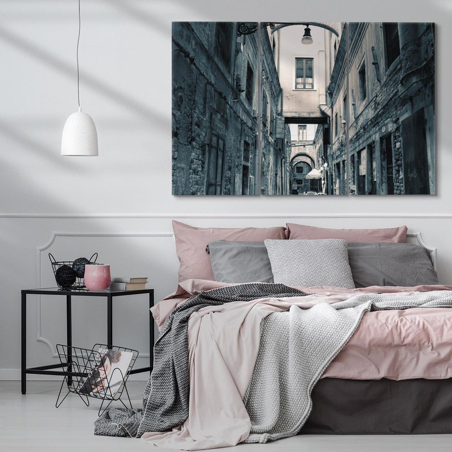 Obraz na płótnie 120x80 - Odkryj tajemnice miasta - uliczka, perspektywa