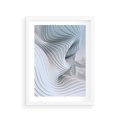 Plakat w ramie 30x40 - Abstrakcyjne Przestrzenie - geometria, 3D - rama biała