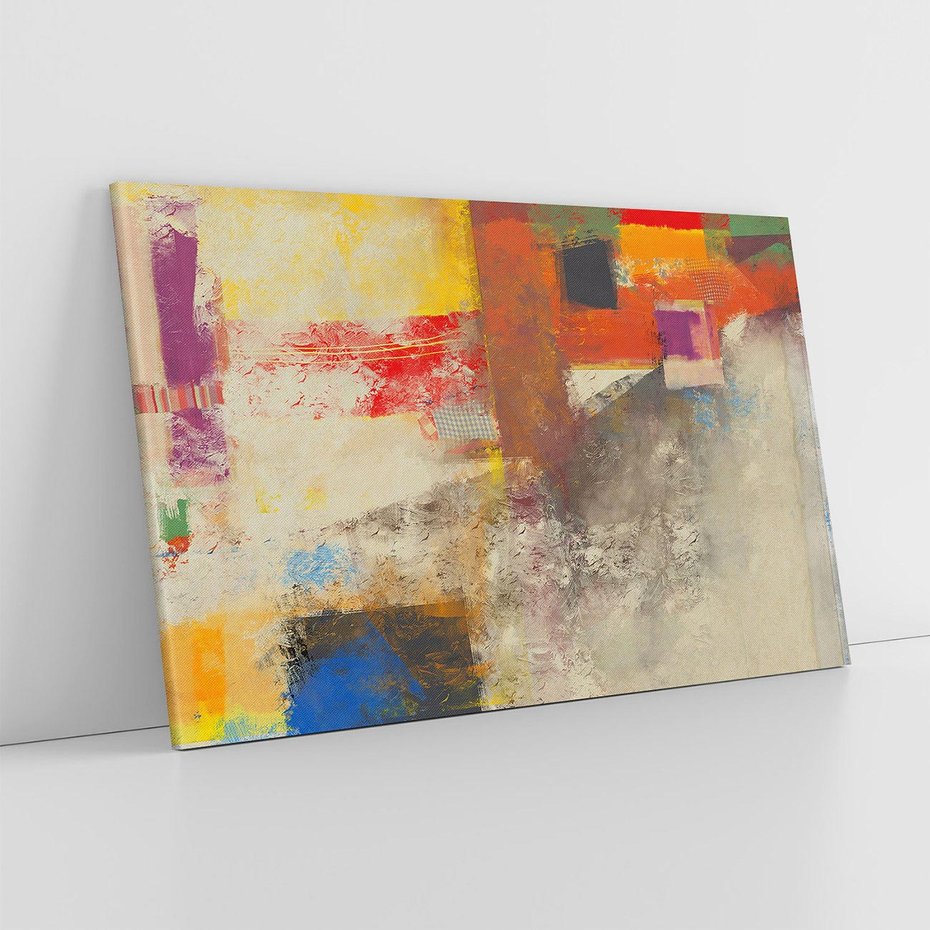 Obraz na płótnie 120x80 - Abstrakcja olejna - kształty i kolory - abstrakcja, olejna