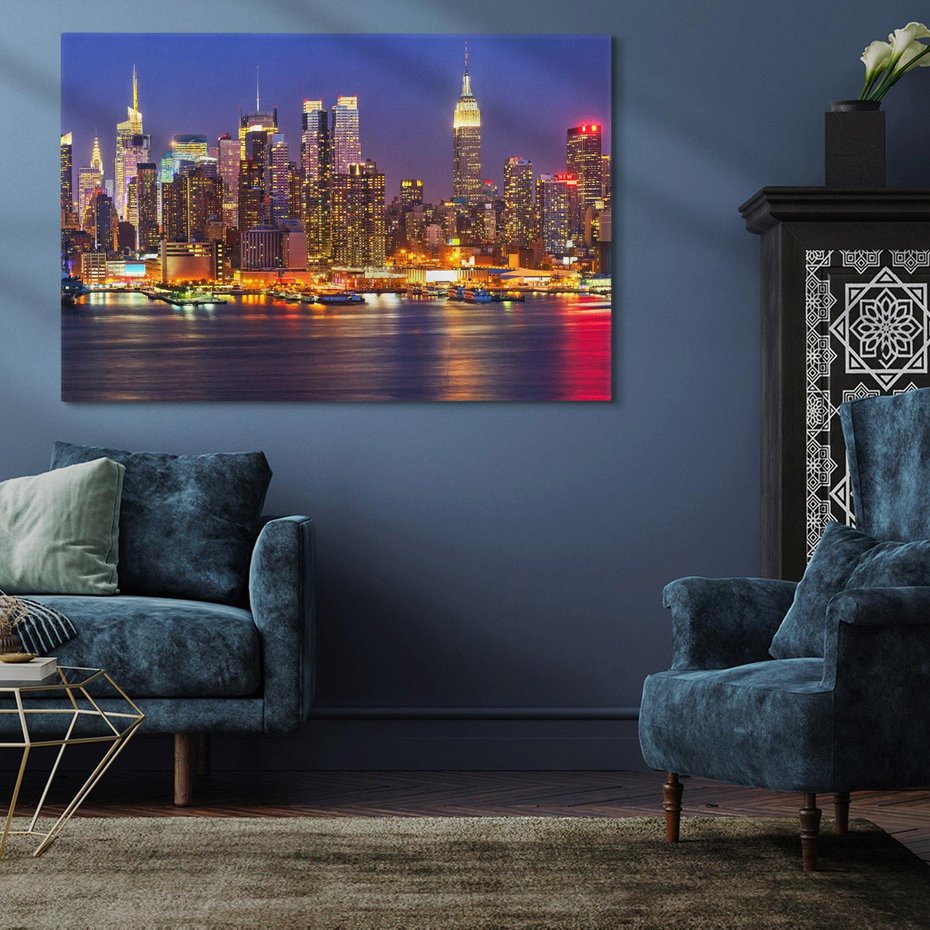 Obraz na płótnie 100x70 - Dusza Ameryki: miasto nieprzespanych nocy - Ameryka, USA