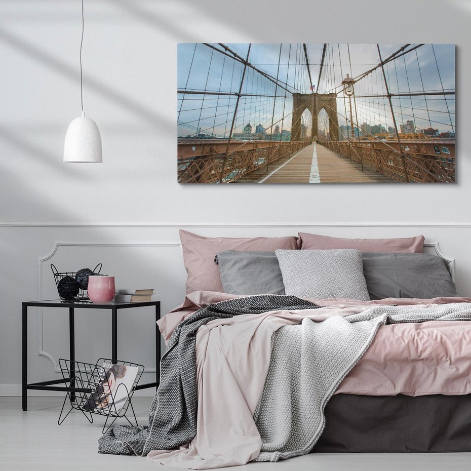 Obraz na płótnie 120x60 - Duch Manhattanu - most, Nowy Jork