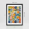 Plakat w ramie 30x40 - Rozkwitające Wzory Abstrakcji - abstrakcyjny obraz, mnogość kolorów - rama czarna